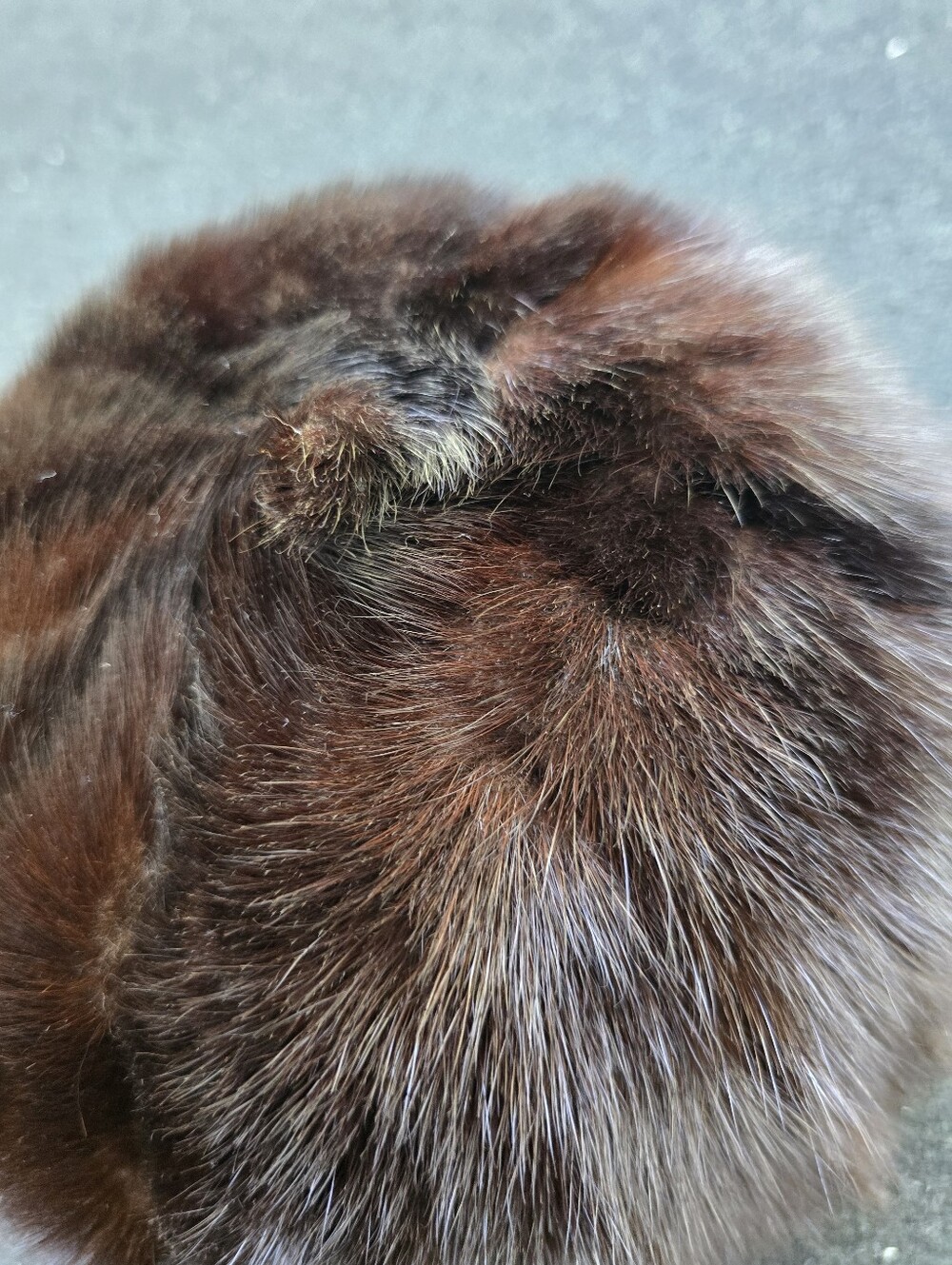Vintage Chocolate Mink Acorn Cap Hat Russian Style - Picture 3 of 9